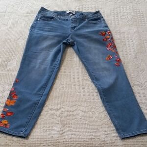 Sandpiper Embroidered Boho Denim  Jeans Sz.10P